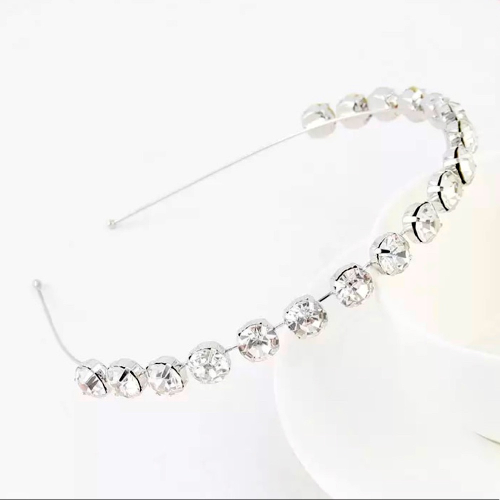 Rhinestone Silver Headband